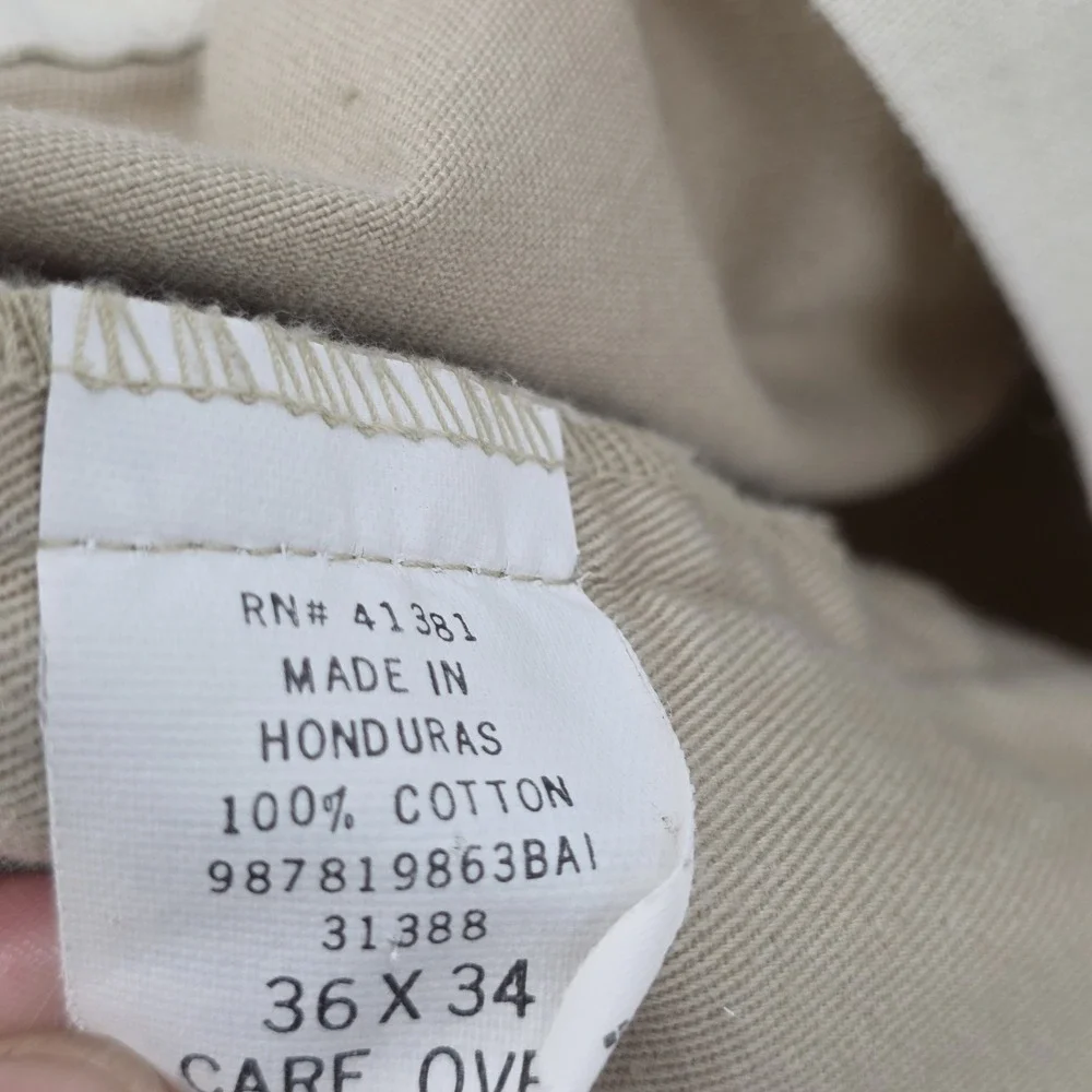 Vintage Polo Ralph Lauren Hammond Pant Mens 36x34 Pleated Chino Khaki Beige Cuff